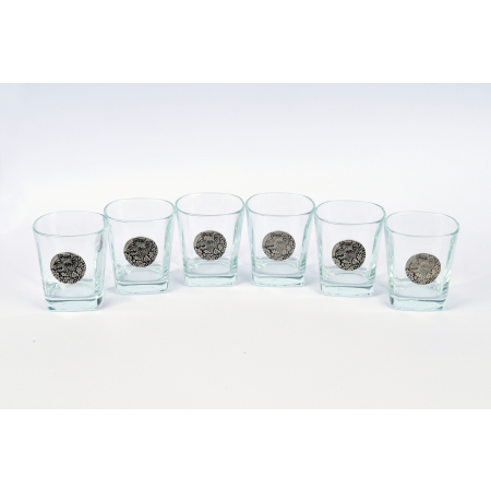 GOLDEN FOX SZKLANKI DO WHISKY GEO WILD    BOAR SILVER - 6 SZT W SKRZYNCE